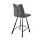 Armen Living Arizona 30" Bar Height Bar Stool in Charcoal Fabric and Black Finish LCAZBACH30 - alternate 4